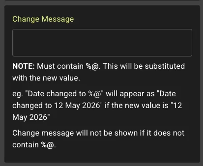 change message