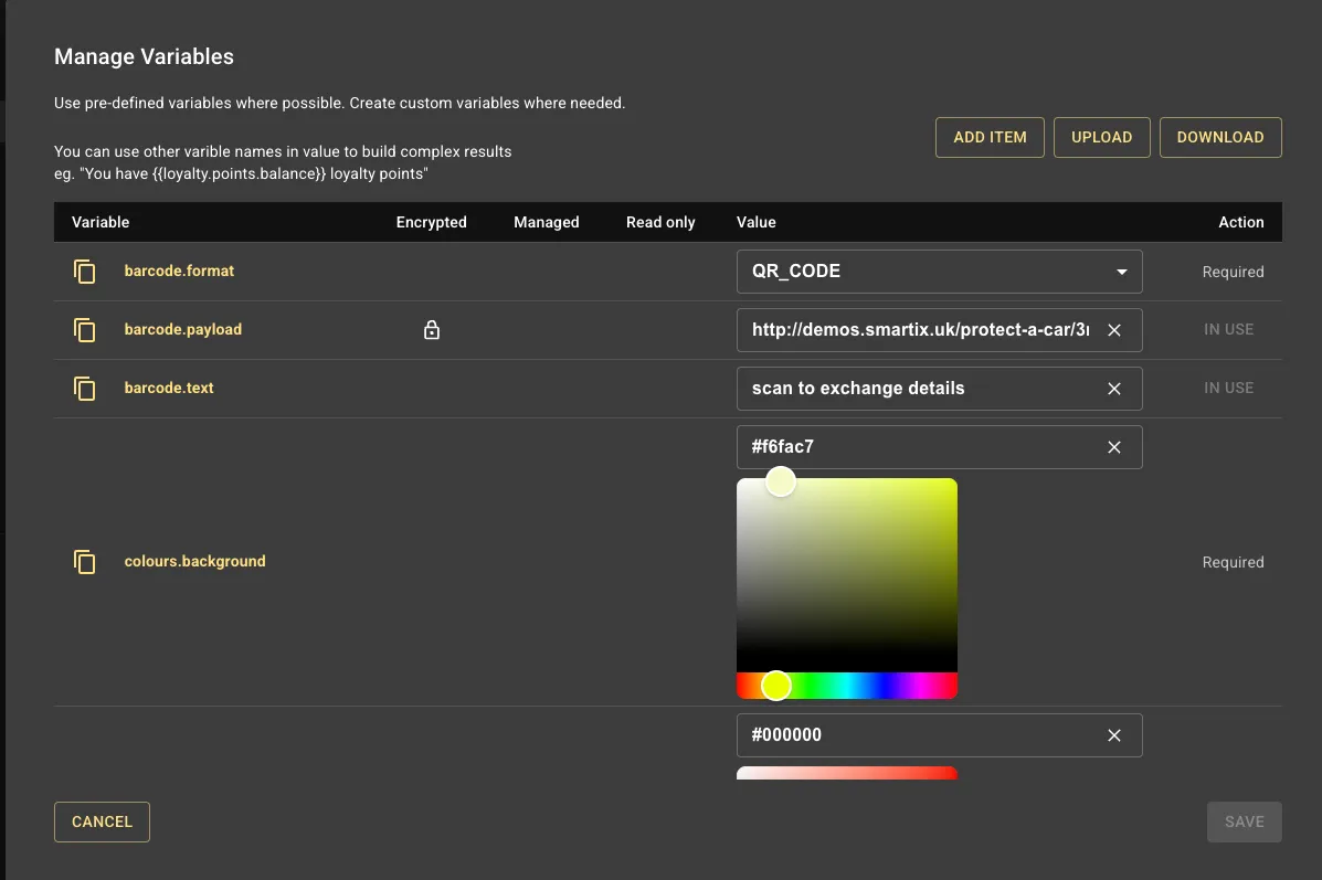 sample data editor